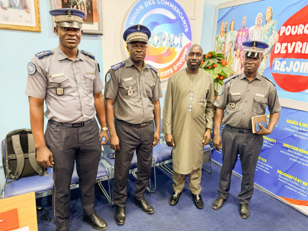 Rencontre entre le Président de l'UCOPACI et la Gendarmerie Mirador d'Adjamé : Vers une Collaboration pour la Sécurité des Commerçants de Pagne